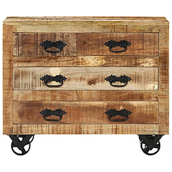 Avis Maison Chic Commode Buffet - Meuble de rangement avec 3 tiroirs 80x30x65 cm bois de manguier brut massif -GKD53756