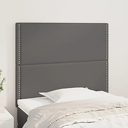 vidaXL Têtes de lit 2 pcs Gris 100x5x78/88 cm Similicuir