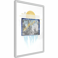 Paris Prix Affiche Murale Encadrée The Coldest Continent 20 x 30 cm Blanc