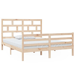 vidaXL Cadre de lit sans matelas bois massif 160x200 cm