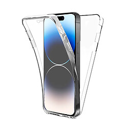 Coque 360 degré pour iPhone 14 Pro 6.1" - Coque protection integrale transparente Avant et arrièrs - Antichoc - Visiodirect -