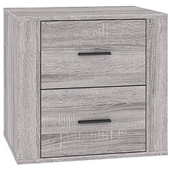 Maison Chic Table de chevet,Table de nuit,Table d'appoint pour salon Sonoma gris 50x39x47 cm -MN31730