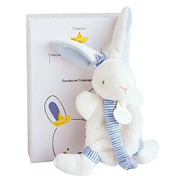 Doudou et Compagnie Lapin matelot doudou avec attache tetine