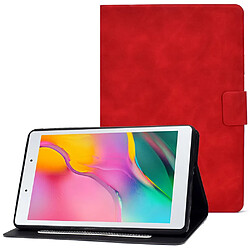 Etui en PU avec support et porte-carte pour votre Samsung Galaxy Tab A 8.0 (2019) SM-T290 (Wi-Fi)/SM-T295 (LTE) - rouge