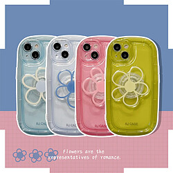 GUPBOO Étui pour iPhone11 Support de fleur de coque de téléphone portable de niche de coque transparente simple