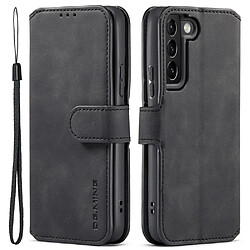 Etui en PU DG.MING style rétro avec support noir pour votre Samsung Galaxy S22 5G