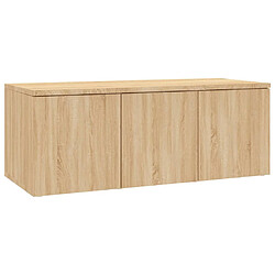 vidaXL Meuble TV Chêne sonoma 80x34x30 cm Bois d'ingénierie