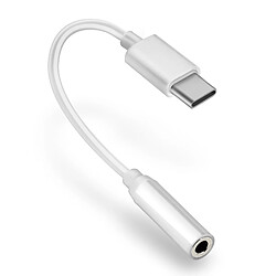 Avizar Adaptateur Connecteur USB Type C vers Jack 3.5 mm Audio Femelle Compact - Blanc