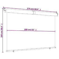 vidaXL Auvent latéral de balcon 175x250 cm Crème pas cher