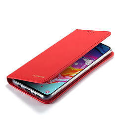 Wewoo Housse Coque Pour Galaxy A50 LC.IMEEKE LC-002 Series Skin Hand Feeling PU + TPU en cuir à rabat horizontal avec support et fente carte et portefeuille rouge pas cher