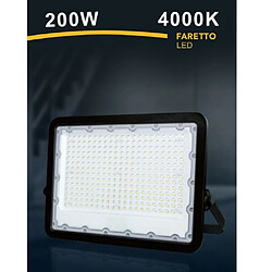 Tradex LED 200 W ULTRA SLIM OUTDOOR BLACK IP65 NATURAL WARM COLD LIGHT FS200W-N