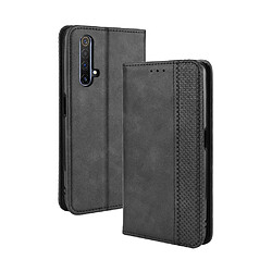 Etui en PU style vintage noir pour votre Realme X50 5G