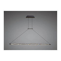 Luminaire Center Suspension 42W Sahara XL LED 2800K, 3400lm, Dimmable acrylique givré/marron oxydé