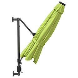 Avis vidaXL Parasol mural pomme verte 290 cm