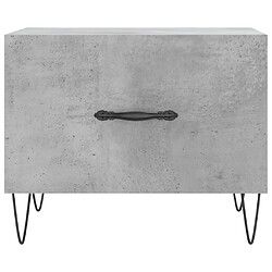 Acheter vidaXL Table basse gris béton 50x50x40 cm bois d'ingénierie