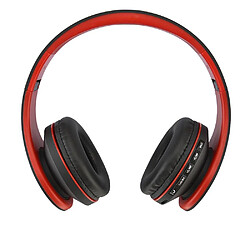 Yonis Casque Audio Bluetooth Pliable Rouge pas cher