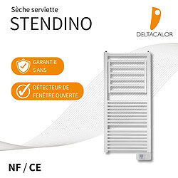 Chauffage sèche-serviette inertie fluide - 500W - blanc - Deltacalor