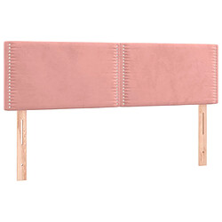 Maison Chic Lot de 2 Têtes de lit design pour chambre - Décoration de lit Rose 72x5x78/88 cm Velours -MN54810