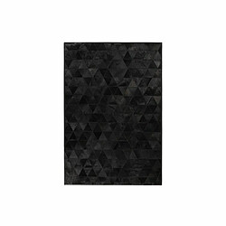 Paris Prix Tapis Fait Main en Cuir Lavin VI Noir 80 x 150 cm