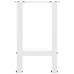 Acheter vidaXL Pieds de table basse blanc 2 pcs 28x(42-43) cm acier