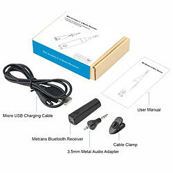 Wewoo Kit Mains libre libres Mini stéréo Bluetooth 5.0 Adaptateur récepteur audio pour voiture (noir) pas cher