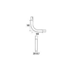 Avis Clever Coude et 2 manchons d'assemblage pour porte rideaux douche tube Ø20 mm Garanti 10 ans