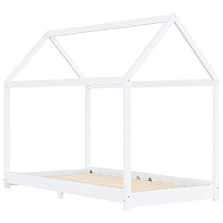 vidaXL Cadre de lit d'enfant Blanc Bois de pin massif 90 x 200 cm