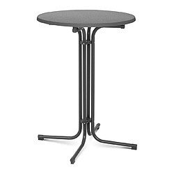 Helloshop26 Mange debout table pliable pliant diamètre 80 cm gris 14_0002377