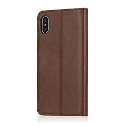 Avis Wewoo Housse Coque Pour iPhone XR LC.IMEEKE Étui en cuir à rabat horizontal à texture de veauavec support et fentes cartes et portefeuille marron