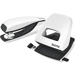 LEITZ Agrafeuse & perforateur Nexxt WOW, blanc perle ()