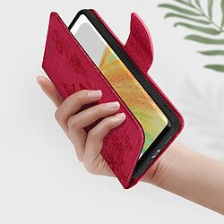 Acheter Avizar Étui Motif papillon et fleur Samsung Galaxy A33 Portefeuille Support Vidéo Rouge