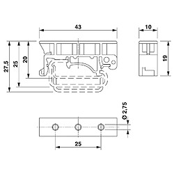 Ledkia Adaptateur de Rail USA 10 de PHOENIX CONTACT Gris pas cher