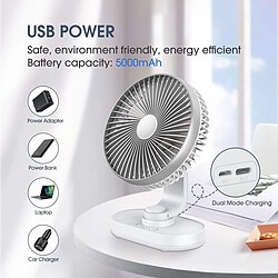 Acheter Mini Ventilateur de Bureau USB Petit Refroidisseur Personnel Silencieux Ventilateur de Table Portable Rechargeable USB