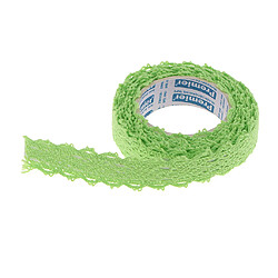 Acheter 2 bordures de ruban adhésif en Washi de dentelle de tissu de verges 15mm vert de mariage