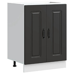 vidaXL Meuble bas pour évier Kalmar noir 60x46x81,5 cm bois ingénierie