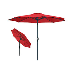 Mes Parasol droit inclinable 300 cm en tissu rouge