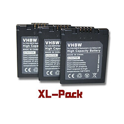 vhbw 3x Batterie remplacement pour Leica BP-DC2 pour appareil photo digital reflex APRN (500mAh, 3,6V, Li-ion)