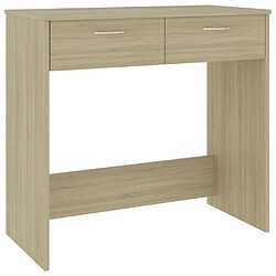 Maison Chic Bureau,Table de travail,bureau de travail pour chambre Chêne Sonoma 80x40x75 cm Aggloméré -GKD13716