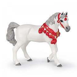 Papo 51568 cheval arabe blanc en tenue de parade