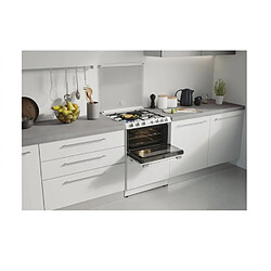 Cuisinière gaz combiné lave-vaisselle 60cm 6c 56db blanc - TR4GNORB/1 - ROSIERES pas cher