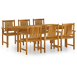 Salle à manger de jardin 7 pcs,Table et chaise à dîner Bois d'acacia massif -MN67043