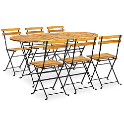 vidaXL Ensemble à manger d'extérieur pliable 7pcs Bois d'acacia solide