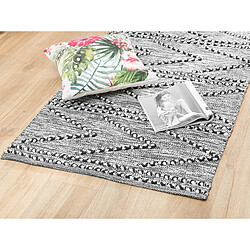 Avis Beliani Tapis noir et blanc 80 x 150 cm TERMAL