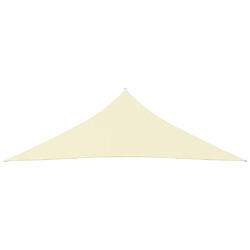 Helloshop26 Voile toile d'ombrage parasol tissu oxford triangulaire 3 x 3 x 4,24 m crème 02_0009829