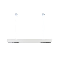 NETTLIFE Suspension LED 32W Blanc Diam.107CM Moderne Aluminium Dimmable Hauteur Réglable avec Longue Conception Linéaire pour Salle à Manger