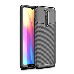 Wewoo Coque Souple Pour Xiaomi Redmi 8 Beetle Series Housse TPU antichoc Texture en fibre de carbone Noir