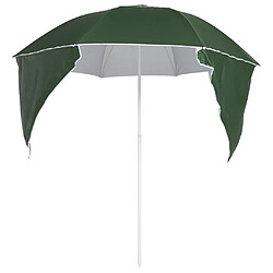 Acheter Helloshop26 Parasol de plage avec parois latérales 215 cm vert 02_0008381