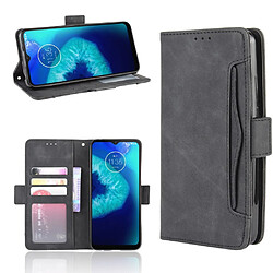 Etui en PU avec plusieurs porte-cartes noir pour votre Motorola Moto G8 Power Lite