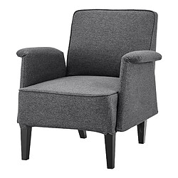 Helloshop26 Fauteuil de salon lounge 82 x 78,5 x 77 cm gris foncé noir 03_0007118