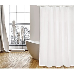 MSV Rideau de douche Polyester PUR 180x200cm QUALITÉ PREMIUM Blanc - Anneaux inclus